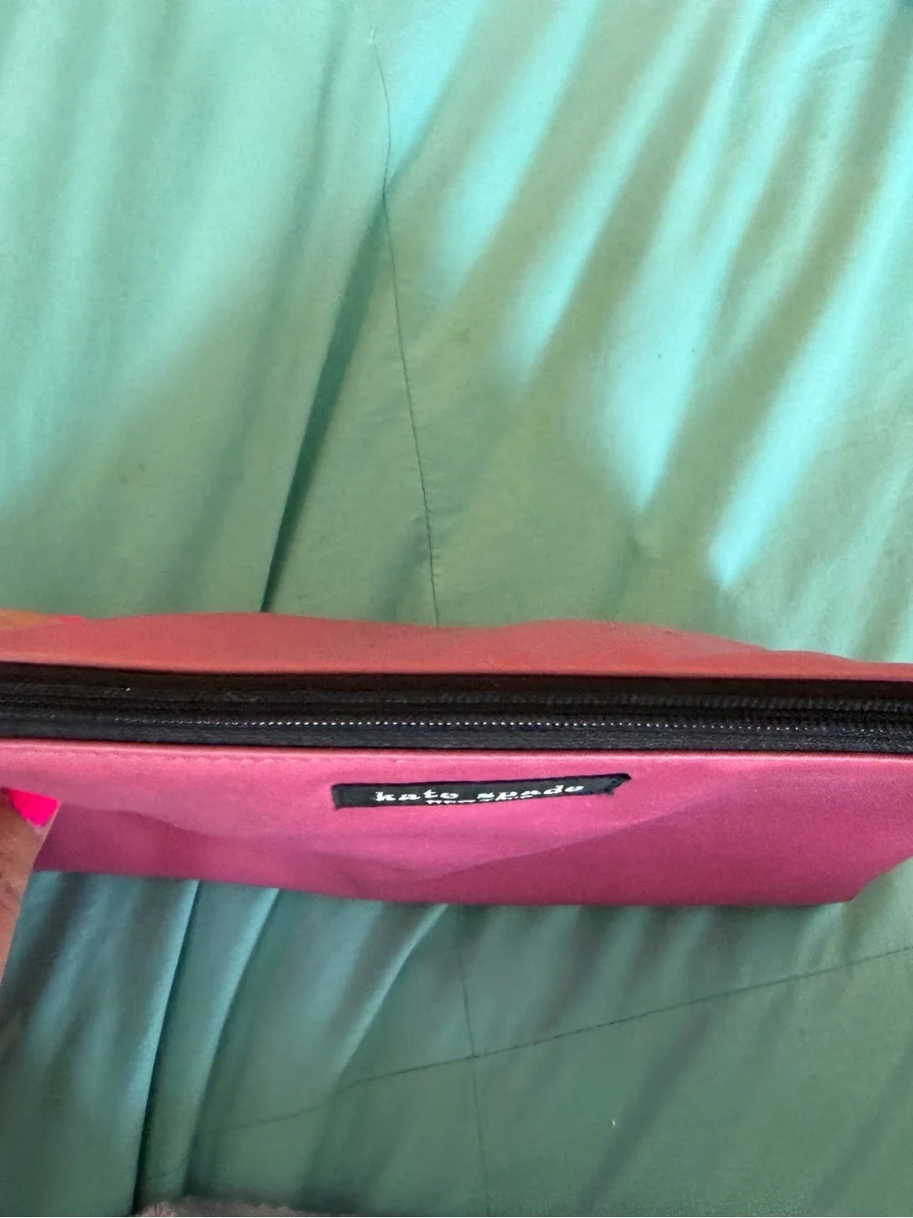 kate spade fuchsia zip cosmetic pouch